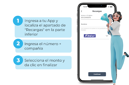 ¿Cómo realizar tus recargas telefónicas desde Vexi App?